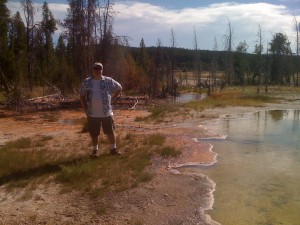 Pete Carr at Mushroom Pool in Yellowstone National Park