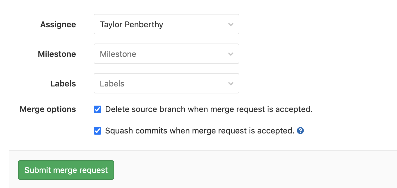 Submit merge request