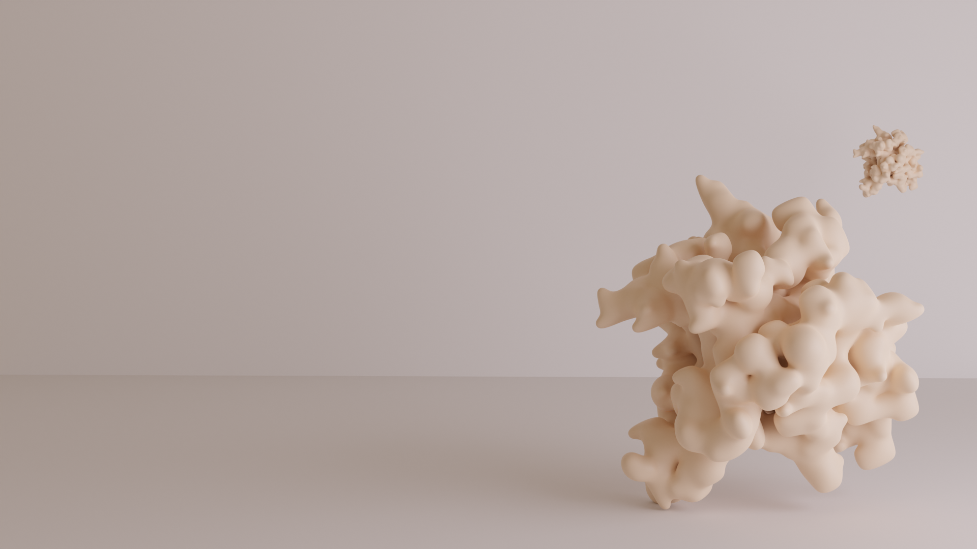 A 3D rendering of a protein